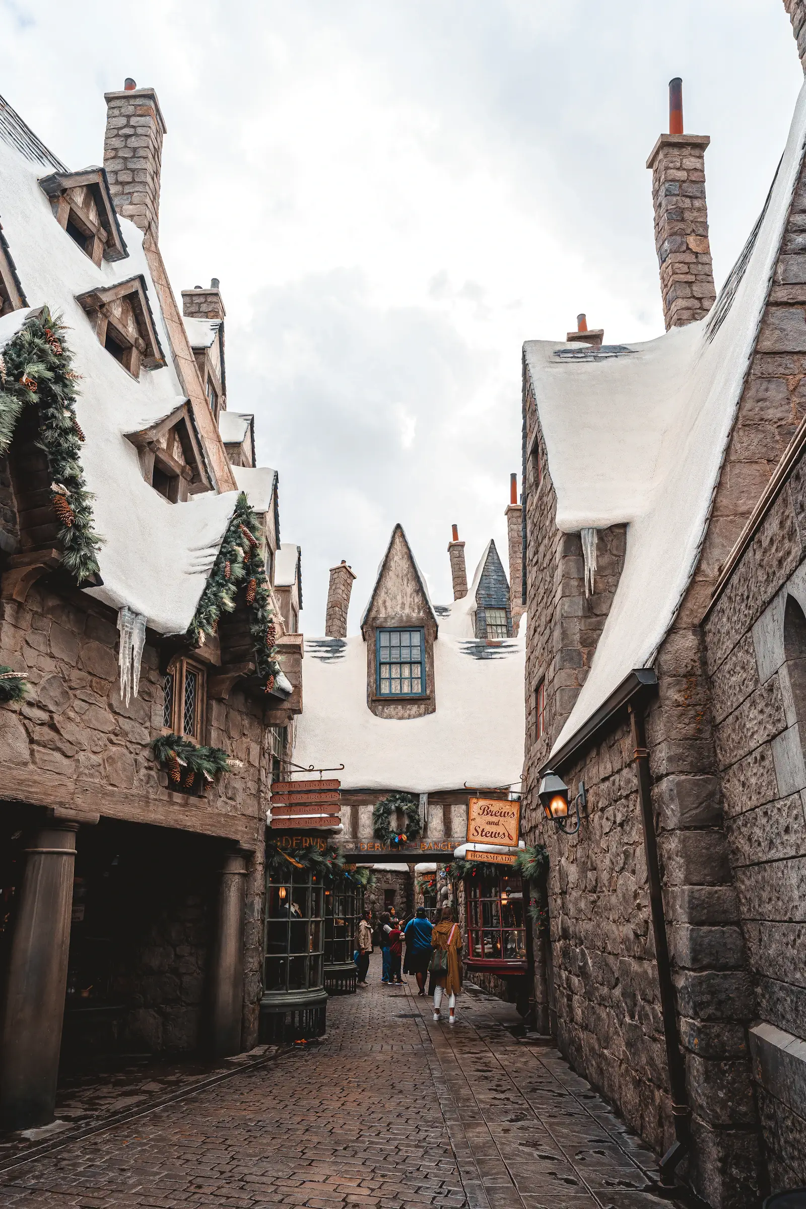 Rua de pedra de Hogsmeade, no Islands of Adventure